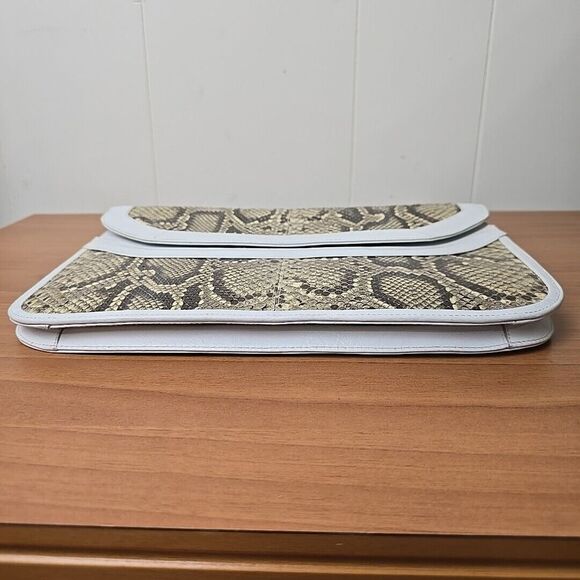 Vintage Koret Leather Clutch Purse Handbag Snakeskin Animal Print Made in Spain - Picture 2 of 8